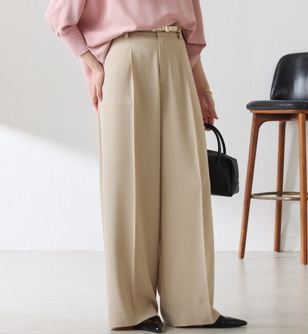  「《予約販売中》【高機能/マイナス3kg/5サイズ展開】ジャージワイドパンツ」|チノ|