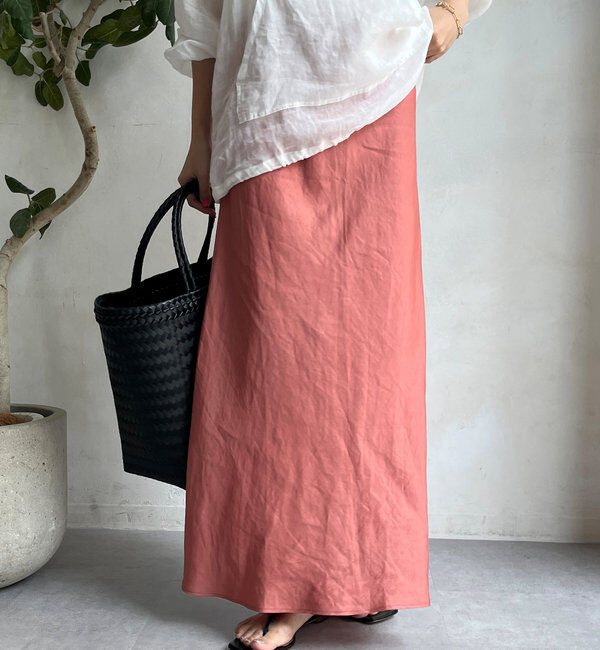  「【新色追加】【昨年1000枚売れた！】キュプラリネンマーメイドスカート」|スカート|