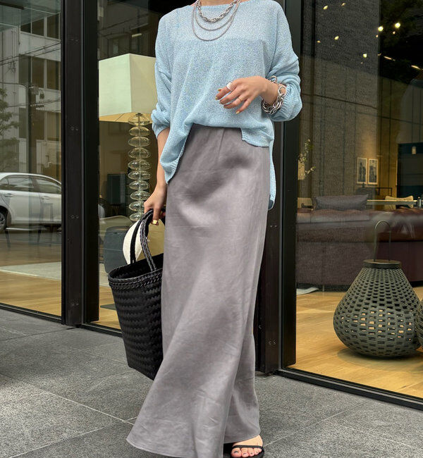  「【新色追加】【昨年1000枚売れた！】キュプラリネンマーメイドスカート」|スカート|