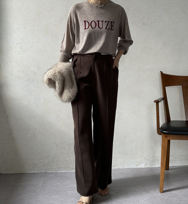  「【WEB限定】DOUZE インターシャロゴニット」|ニット・セーター|