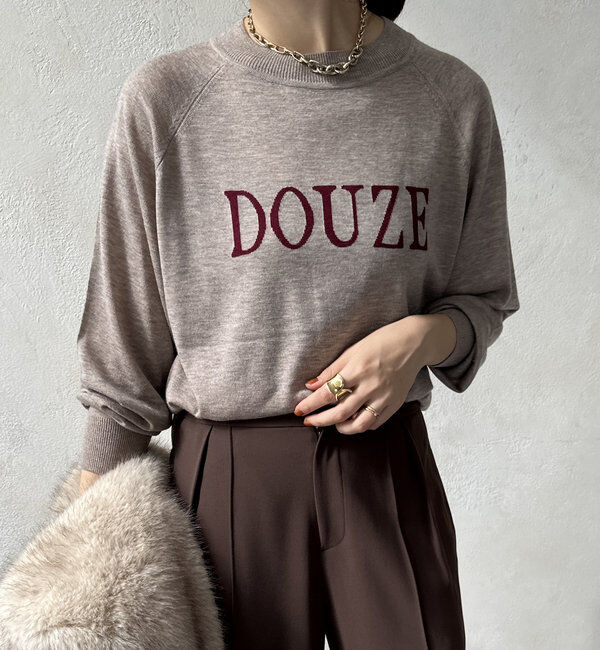  「【WEB限定】DOUZE インターシャロゴニット」|ニット・セーター|