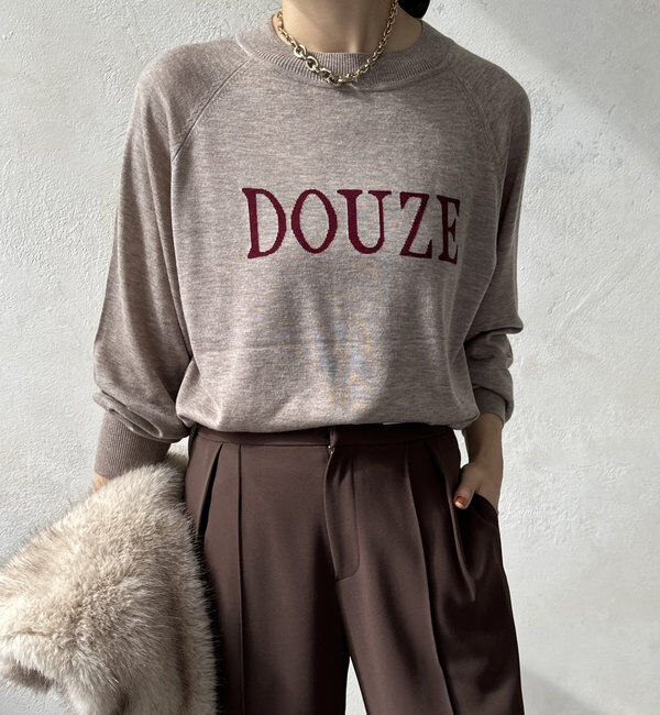  「【WEB限定】DOUZE インターシャロゴニット」|ニット・セーター|