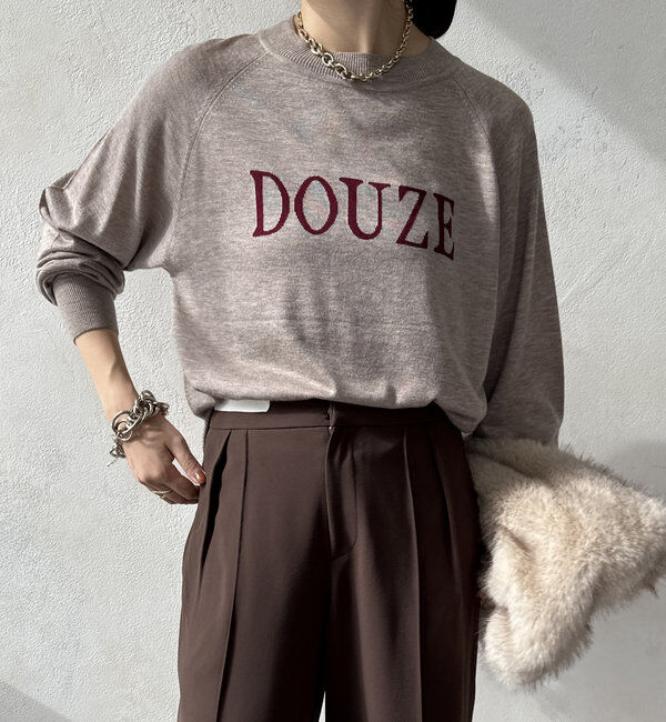  「【WEB限定】DOUZE インターシャロゴニット」|ニット・セーター|