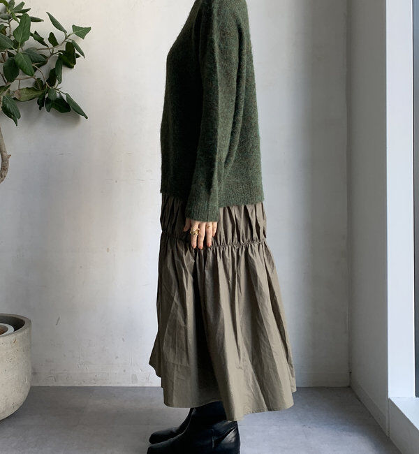  「【WEB限定】ニットドッキングワンピース」|ワンピース|