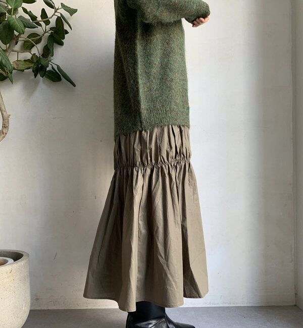  「【WEB限定】ニットドッキングワンピース」|ワンピース|