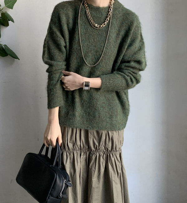  「【WEB限定】ニットドッキングワンピース」|ワンピース|