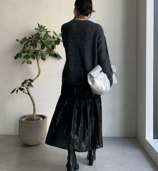  「【WEB限定】ニットドッキングワンピース」|ワンピース|