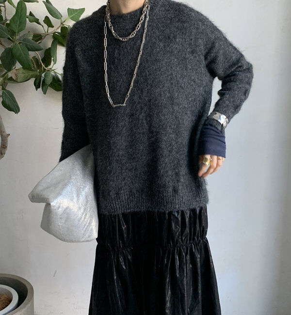  「【WEB限定】ニットドッキングワンピース」|ワンピース|