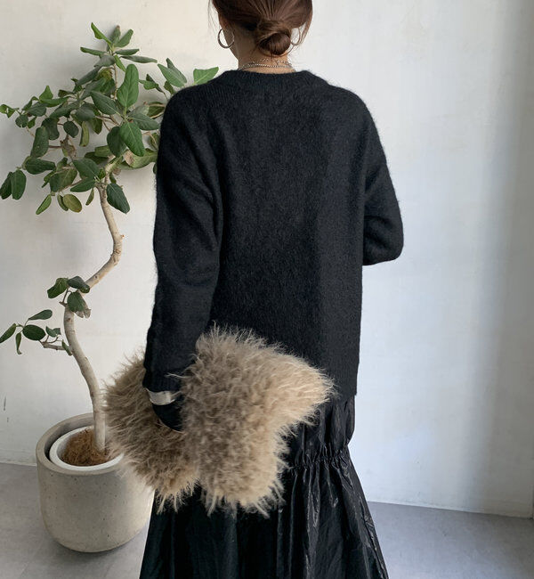  「【WEB限定】ニットドッキングワンピース」|ワンピース|