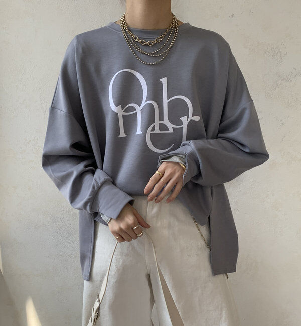  「【WEB限定】ポンチョロゴプルオーバー」|Tシャツ・カットソー|グレー