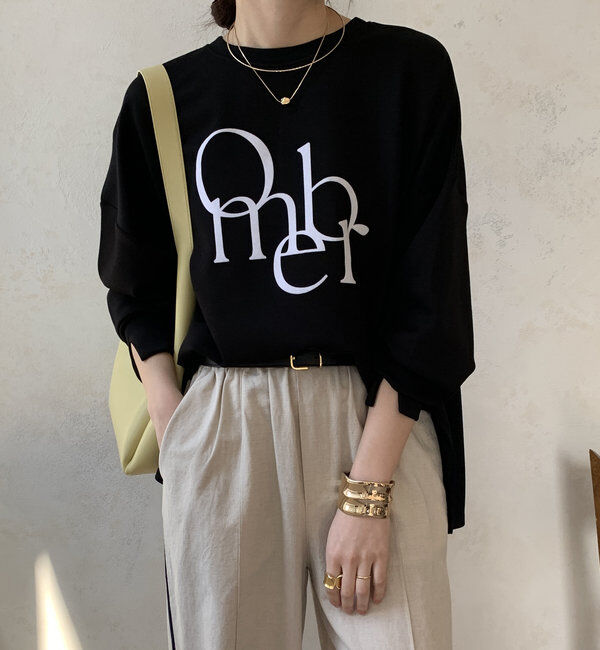  「【WEB限定】ポンチョロゴプルオーバー」|Tシャツ・カットソー|ブラック