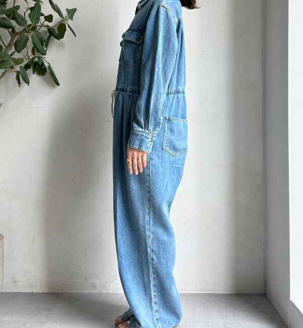  「テンセルデニムジャンプスーツ」|ワンピース|