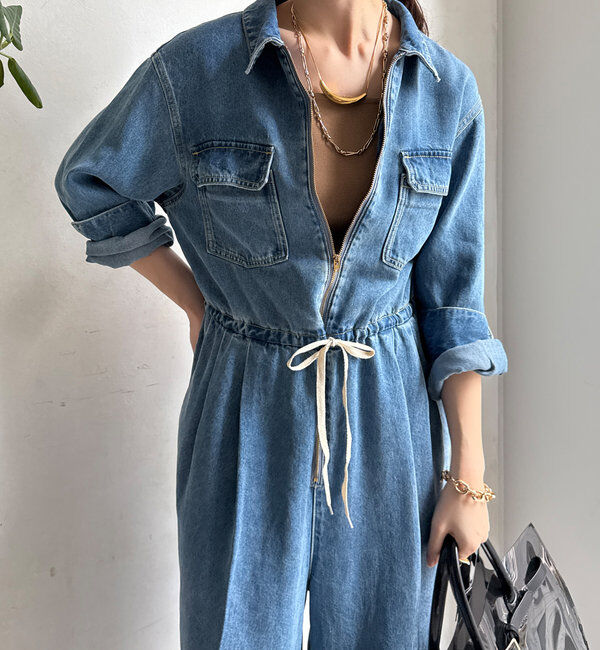  「テンセルデニムジャンプスーツ」|ワンピース|
