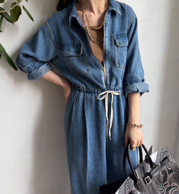  「テンセルデニムジャンプスーツ」|ワンピース|