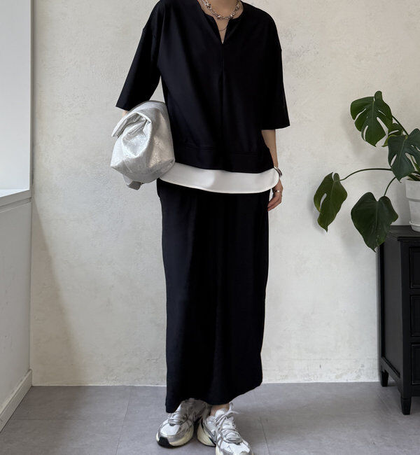  「【WEB限定】レイヤードプルオーバー＋タイトスカートセット」|スーツ|