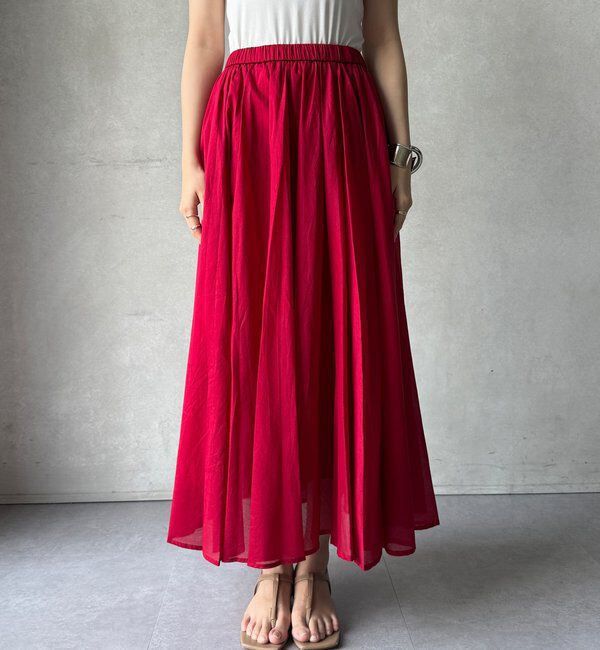  「【WEB限定】コットンフレアスカート」|スカート|