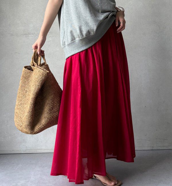  「【WEB限定】コットンフレアスカート」|スカート|