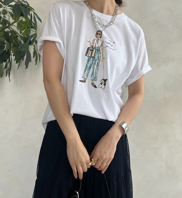  「【WEB限定】GirlイラストTEE」|Tシャツ・カットソー|