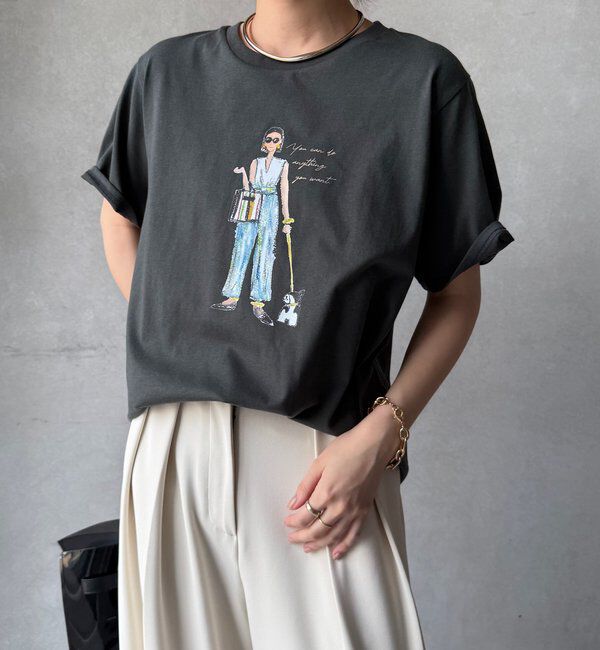  「【WEB限定】GirlイラストTEE」|Tシャツ・カットソー|