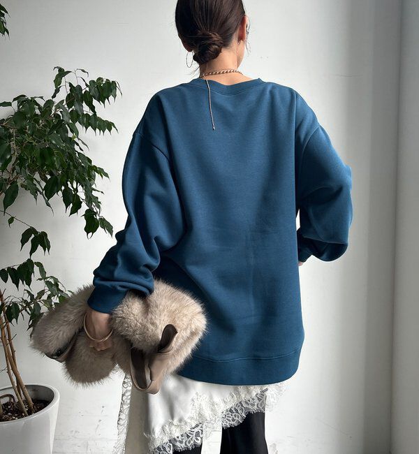  「【WEB限定】裏起毛ヘムラインロゴトップス」|Tシャツ・カットソー|