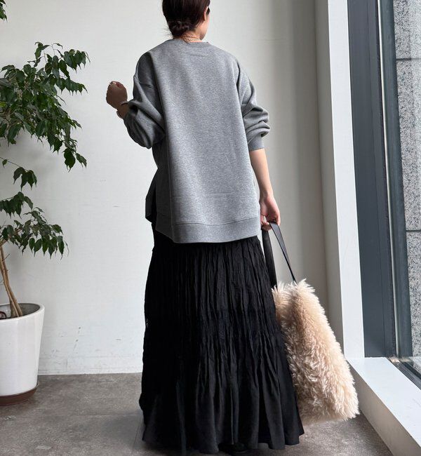  「【WEB限定】裏起毛ヘムラインロゴトップス」|Tシャツ・カットソー|