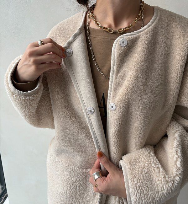  「【WEB限定】リバーシブルフェイクムートンコート」|その他|