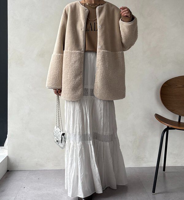  「【WEB限定】リバーシブルフェイクムートンコート」|その他|