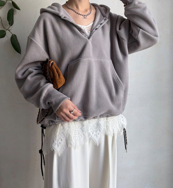  「フリーススナッププルオーバー」|Tシャツ・カットソー|グレー