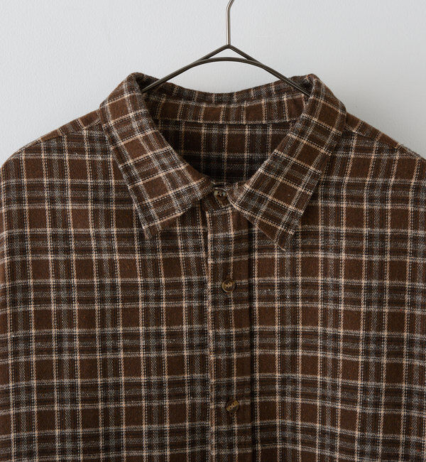  「【WHIMSIC】フランネルチェックレギュラーカラーシャツ」|シャツ・ブラウス|