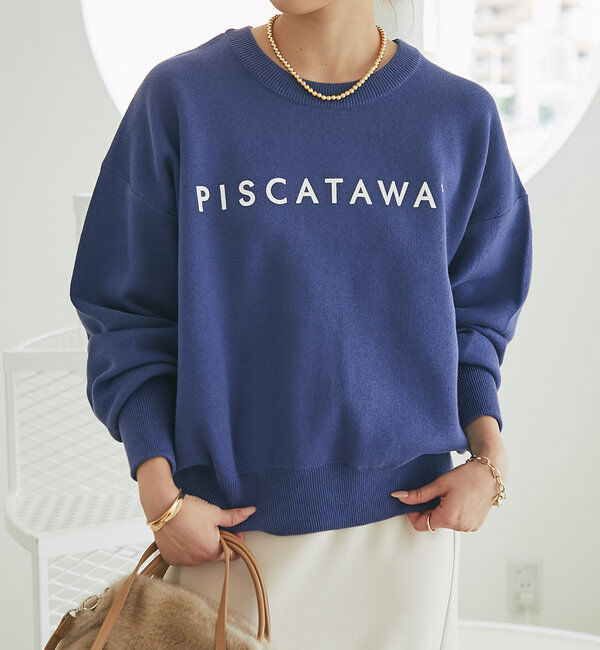  「《リラクシーに着られる》PISCATAWAYロゴニット」|ニット・セーター|