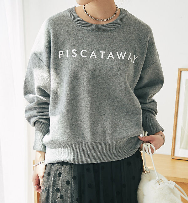 「《リラクシーに着られる》PISCATAWAYロゴニット」|ニット・セーター|