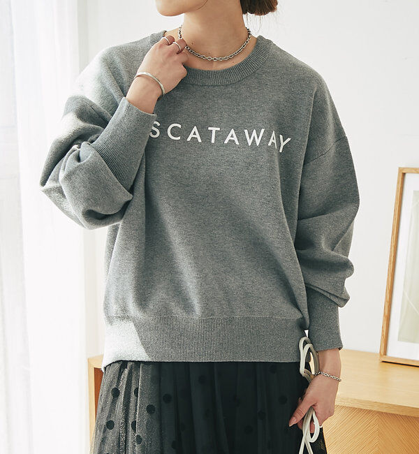  「《リラクシーに着られる》PISCATAWAYロゴニット」|ニット・セーター|