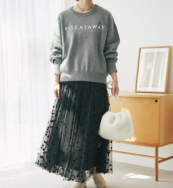  「《リラクシーに着られる》PISCATAWAYロゴニット」|ニット・セーター|