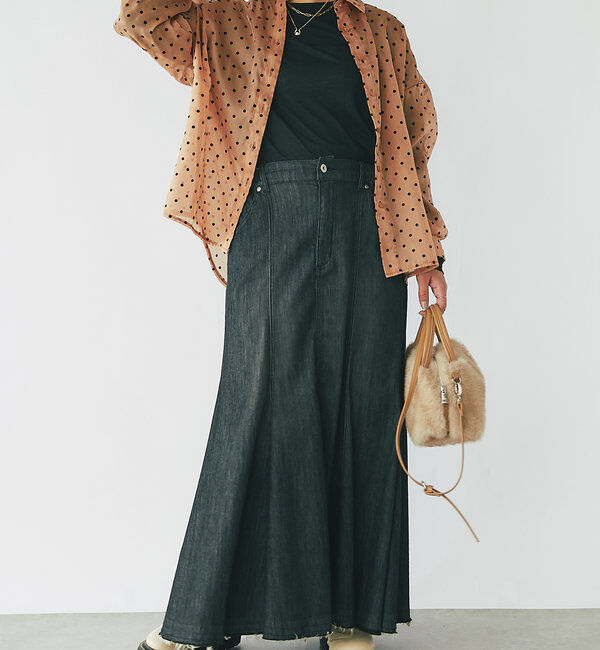  「《オンオフ兼用・ドレッシーな雰囲気》ドットオーガンジーシャツ」|シャツ・ブラウス|