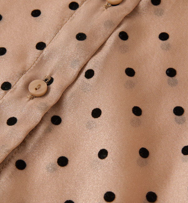  「《オンオフ兼用・ドレッシーな雰囲気》ドットオーガンジーシャツ」|シャツ・ブラウス|