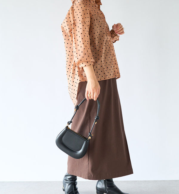  「《オンオフ兼用・ドレッシーな雰囲気》ドットオーガンジーシャツ」|シャツ・ブラウス|