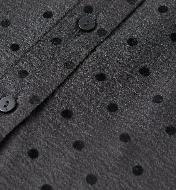  「《オンオフ兼用・ドレッシーな雰囲気》ドットオーガンジーシャツ」|シャツ・ブラウス|