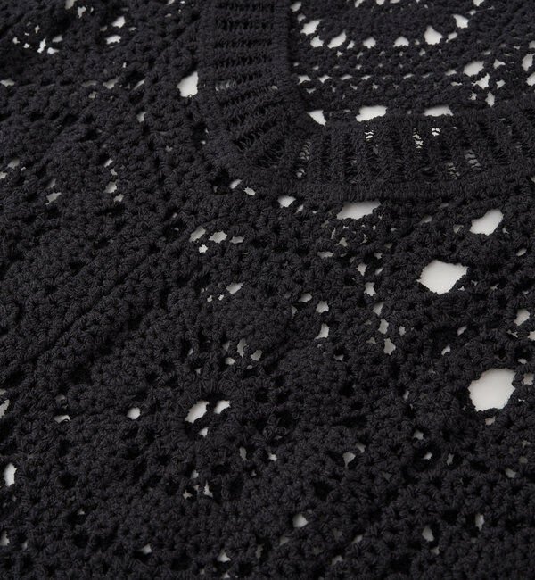  「《大人の主役級レイヤード》クロシェ編みベスト」|ニット・セーター|