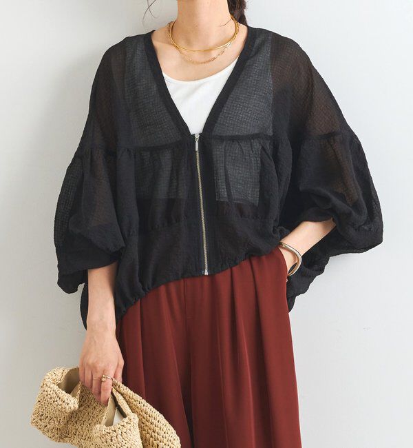  「シアーシャーリングブルゾン」|その他|ブラック