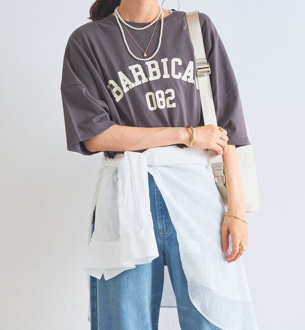  「《綿100％・デイリー使いに着映える》シルケット風ロゴTee」|Tシャツ・カットソー|ブラック