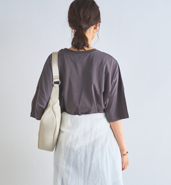  「《綿100％・デイリー使いに着映える》シルケット風ロゴTee」|Tシャツ・カットソー|