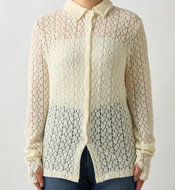  「《抜け感と上品さをまとう》レースシャツ」|Tシャツ・カットソー|