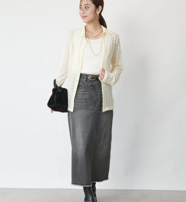  「《抜け感と上品さをまとう》レースシャツ」|Tシャツ・カットソー|