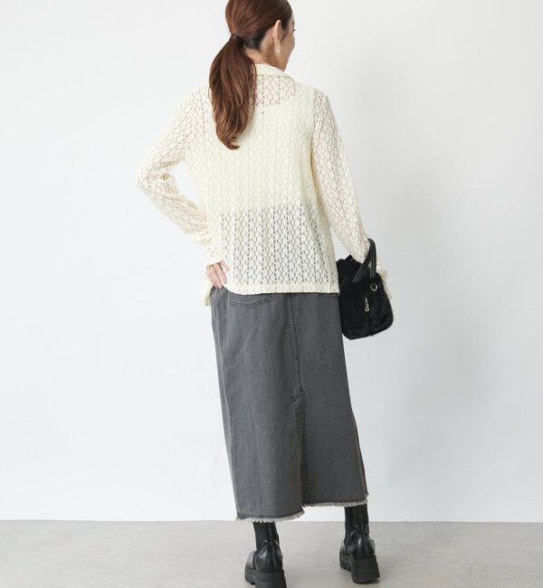  「《抜け感と上品さをまとう》レースシャツ」|Tシャツ・カットソー|