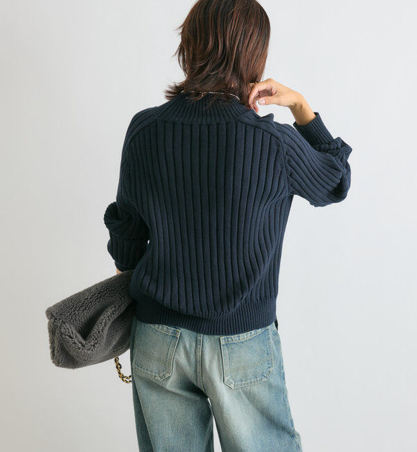  「【MONN.:.(モン)】コットンハイネックニット」|ニット・セーター|