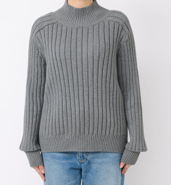  「【MONN.:.(モン)】コットンハイネックニット」|ニット・セーター|