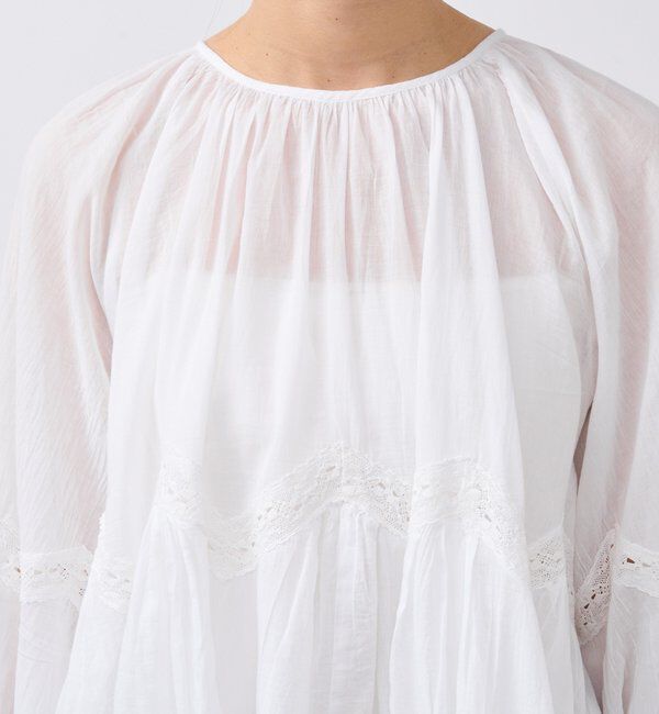  「【シーズンムードを高める】コットンボイルレースブラウス」|シャツ・ブラウス|
