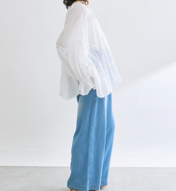  「【シーズンムードを高める】コットンボイルレースブラウス」|シャツ・ブラウス|