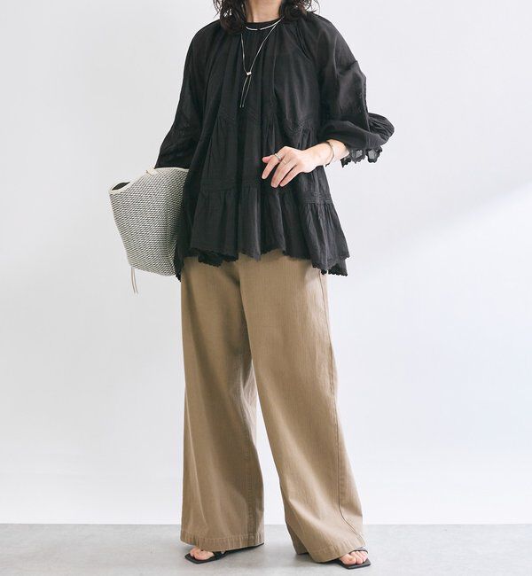  「【シーズンムードを高める】コットンボイルレースブラウス」|シャツ・ブラウス|