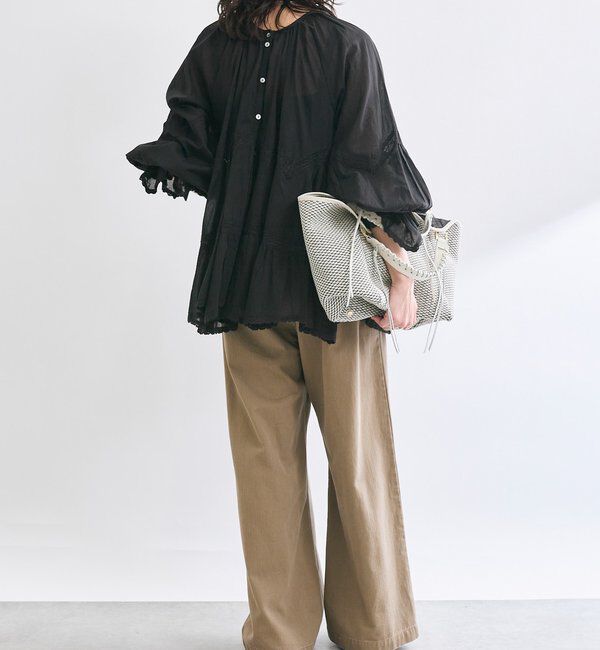  「【シーズンムードを高める】コットンボイルレースブラウス」|シャツ・ブラウス|